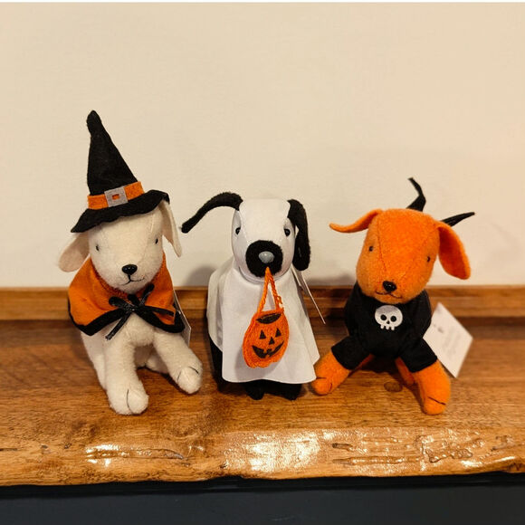 FULL SET of 3 felt Halloween dogs in costumes Target Bullseye Playground 2024 - Picture 1 of 7